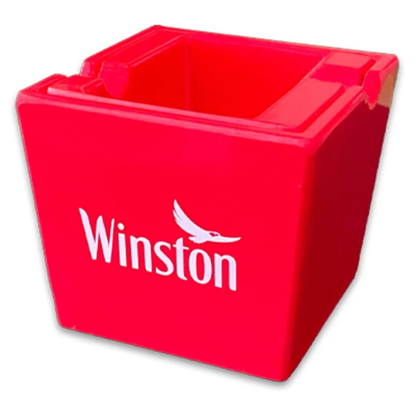 Winston Keramikaschenbecher Rot rechteckig Winston Keramikaschenbecher Rot rechteckig