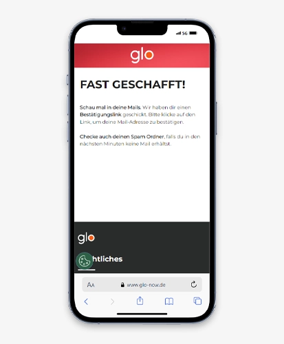 glo registrieren pruefung erfolgreich