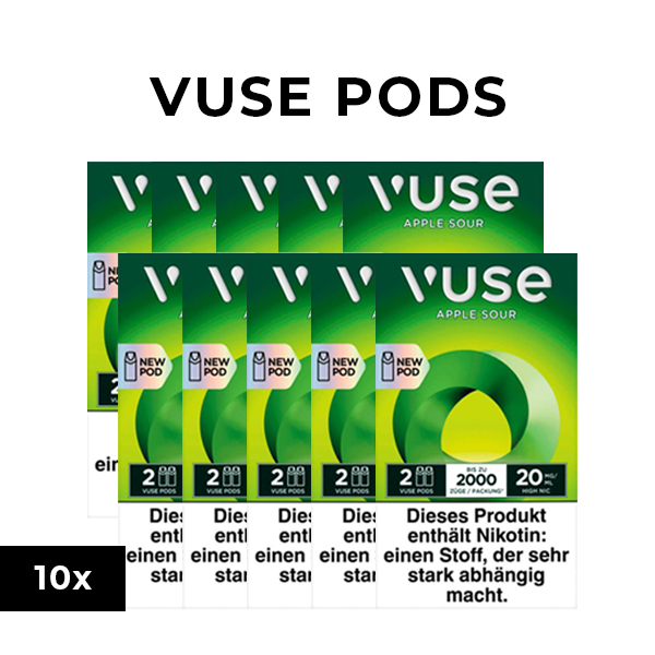 10x VUSE Pods Apple Sour