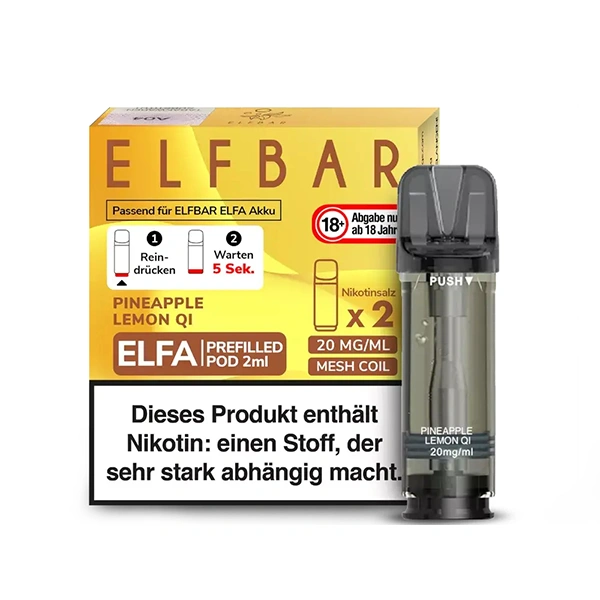 elfbar-e-zigarette-elfa-pods-pineapple-lemon-qi-20-mg-einweg