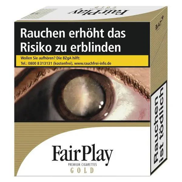 Die Fair Play Gold Zigaretten in XXXL.