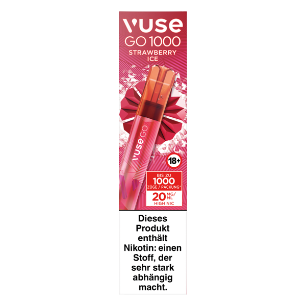 VUSE Go 1000 strawberry ice Einweg E-Zigarette - 20 mg
