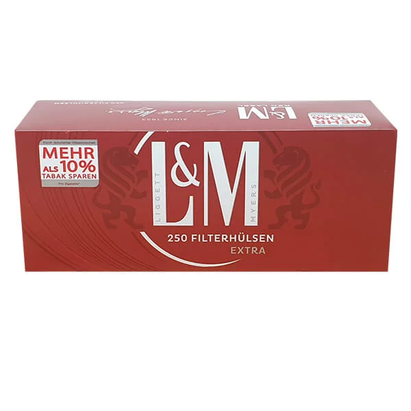 L&M Extra Size Red Filterhülsen 250er Packung L&M Extra Size Red Filterhülsen 250er Packung