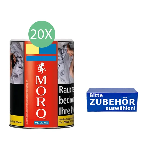 Moro Tabak 20x Dose mit wählbarem Zubehör