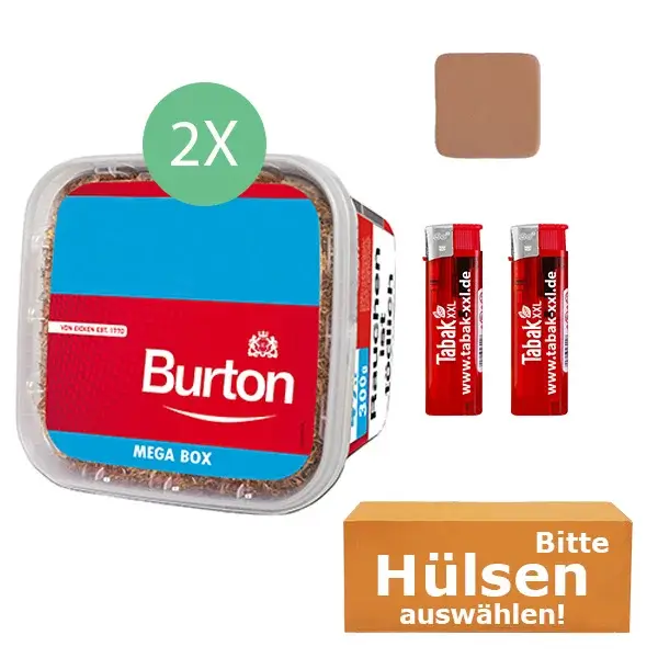 Burton Tabak Red 2 x Mega Box mit wählbaren Filterhülsen Burton Tabak Red 2 x Mega Box mit wählbaren Filterhülsen
