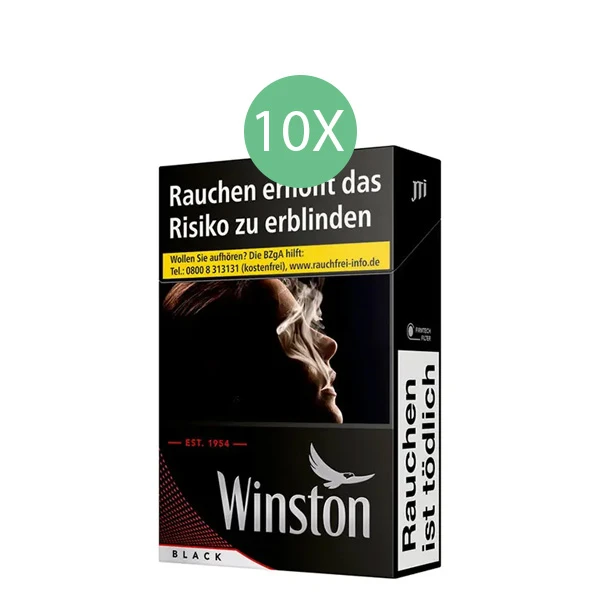 Winston Zigaretten Black Original Pack Stange Winston Zigaretten Black Original Pack Stange
