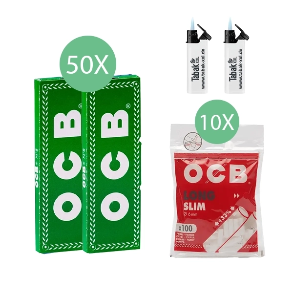 50x-ocb-blaettchen-gruen-no-8-50-blatt-+-10x-ocb-long-slim-filter-+-2x-sturmfeuerzeuge 50x-ocb-blaettchen-gruen-no-8-50-blatt-+-10x-ocb-long-slim-filter-+-2x-sturmfeuerzeuge