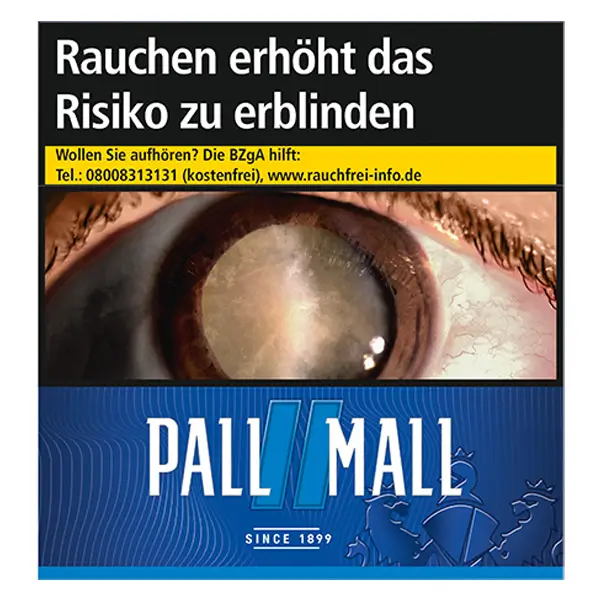 Die Pall Mall blue Zigaretten im Jumbo Pack.