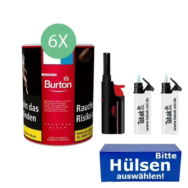 Burton Tabak Red 6 x Dose mit wählbaren Hülsen Burton Tabak Red 6 x Dose mit wählbaren Hülsen