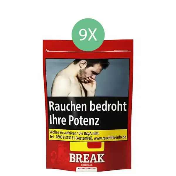 Break Original Volumentabak Red 9 x Beutel 