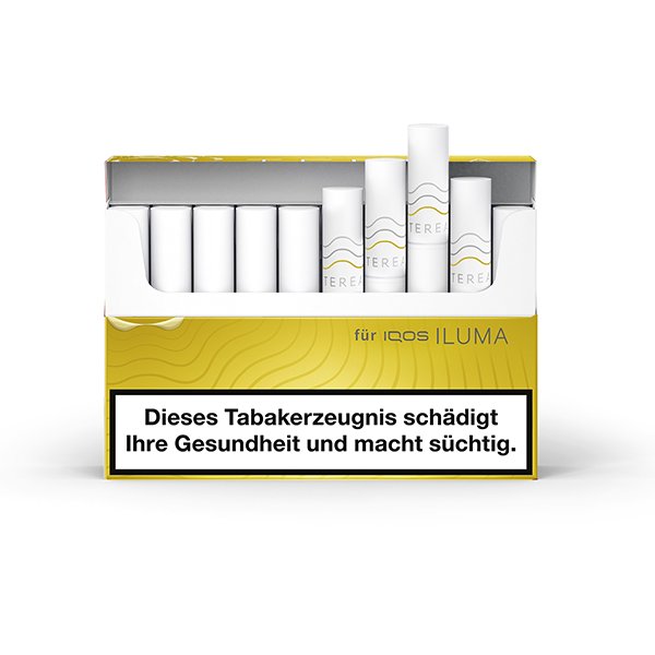 IQOS TEREA STICKS YELLOW 20ER PACKUNG offen