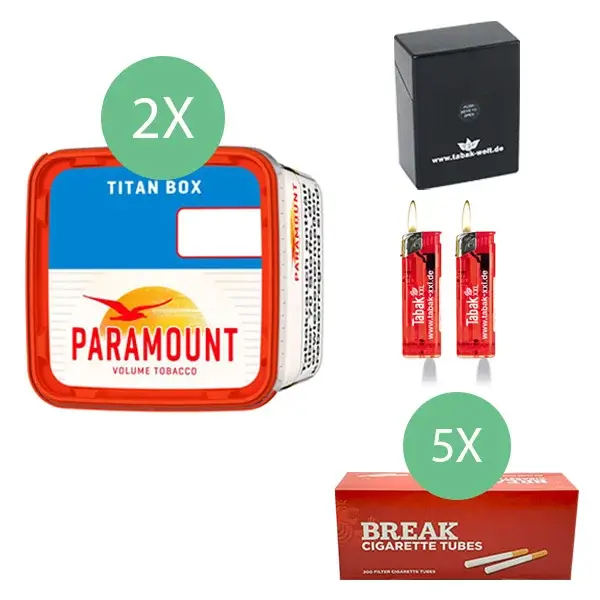 Paramount Volumentabak Red 2 x Titan Box mit 1000 Filterhülsen