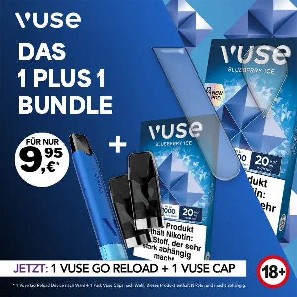 1x vuse go reload pen blue 1x pack vuse pods