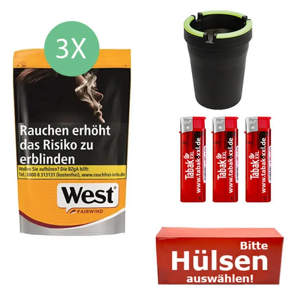 3xwest_yellow_hulsen_autoasche 3 x West Yellow mit Auto Aschenbecher