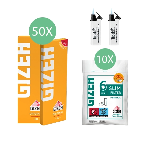 50x-gizeh-blaettchen-original-50-blatt-+-10x-gizeh-slim-filter-menthol-+-2x-sturmfeuerzeuge 50x-gizeh-blaettchen-original-50-blatt-+-10x-gizeh-slim-filter-menthol-+-2x-sturmfeuerzeuge
