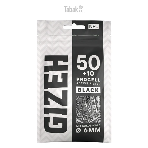 gizeh-procell-active-filter-black-mit-kokoskohle-60-x-6-mm-beutel