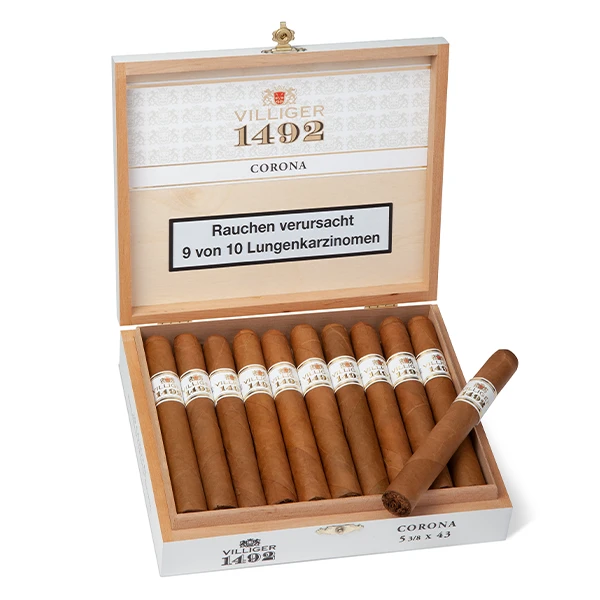 villiger 1492 zigarren corona kiste detail villiger 1492 zigarren corona kiste detail