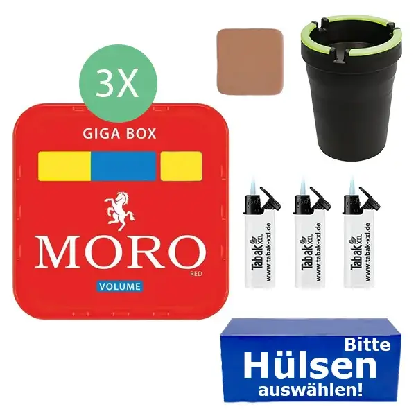 Moro Tabak 3 x Giga Box mit wählbaren Filterhülsen