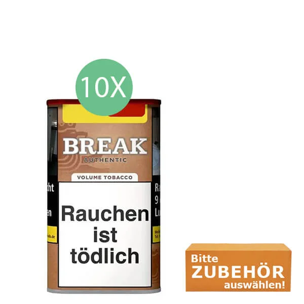 Break Authentic Volumentabak 10 x Dose mit wählbarem Zubehör