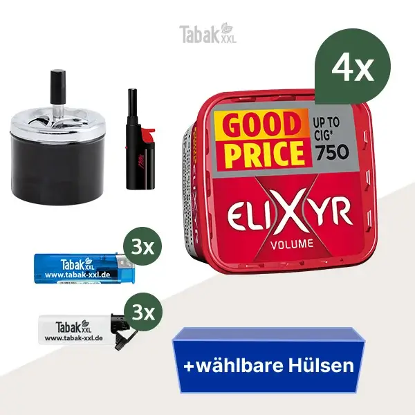 4x Elixyr Volumentabak Red / Rot Eimer mit wählbaren Hülsen
