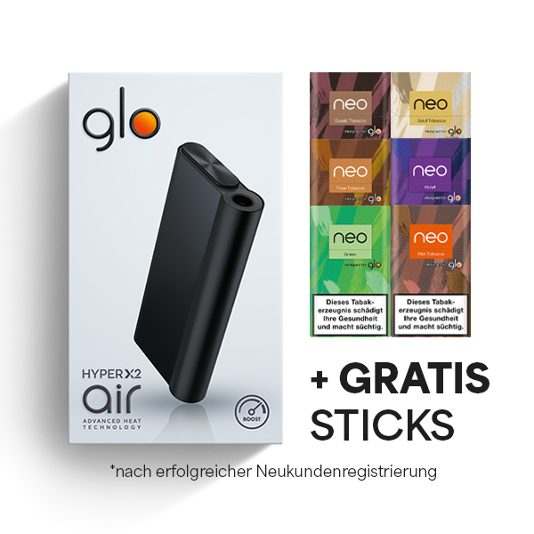 Glo Hyper Air - Moonless Black + gratis Sticks