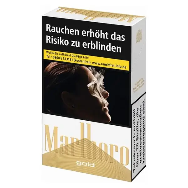 Die Marlboro Gold Zigaretten im original Pack.