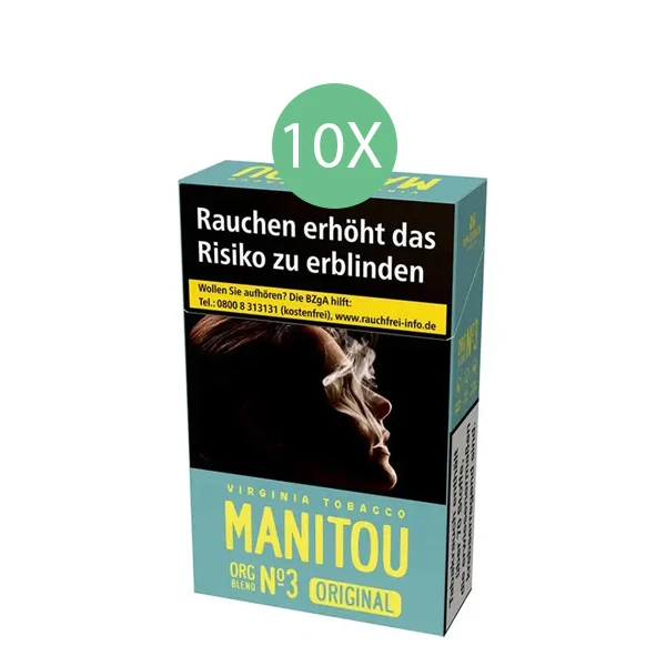 Manitou Zigaretten No.3 Sky Organic Blend Stange Manitou Zigaretten No.3 Sky Organic Blend Stange
