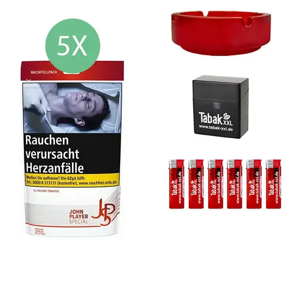 john-player-special-tabak-5-x-beutel-mit-glasaschenbecher john-player-special-tabak-5-x-beutel-mit-glasaschenbecher