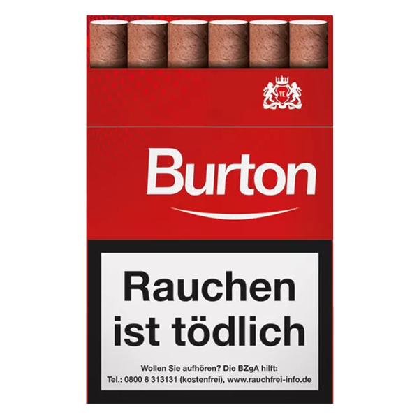 Burton Zigarillos Original Rot L mit Naturdeckblatt