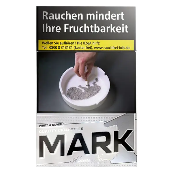 Die Mark1 White and Silver Zigaretten im Original Pack.