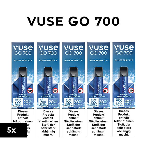 5x VUSE Go 700 Blueberry Ice