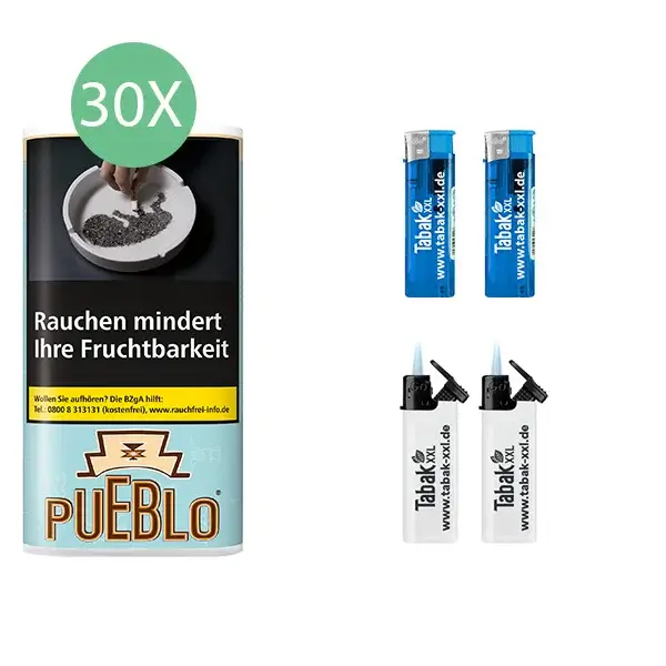 30xpueblo_blue_pouch_mit_feuerzeugen 30xpueblo_blue_pouch_mit_feuerzeugen