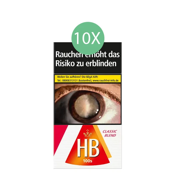 HB Zigaretten Classic Blend 100 Rot Original Pack Stange HB Zigaretten Classic Blend 100 Rot Original Pack Stange