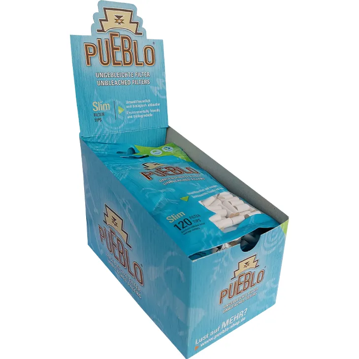 Pueblo Slim Filter 6 mm 10 x 120er Box Pueblo Slim Filter 6 mm 10 x 120er Box
