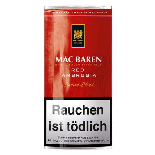 mac baren pfeifentabak red ambrosia pouch