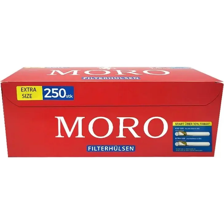 Moro Extra Size Filterhülsen Rot 250er Packung