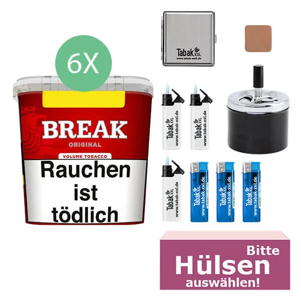 Break Tabak Red 6 x Giga Box mit wählbaren Hülsen Break Tabak Red 6 x Giga Box mit wählbaren Hülsen