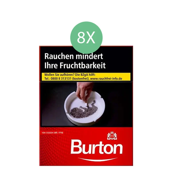 Burton Zigaretten Original Rot XXL Stange Burton Zigaretten Original Rot XXL Stange