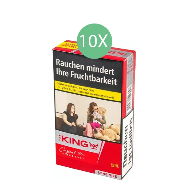 king zigaretten red long original pack stange