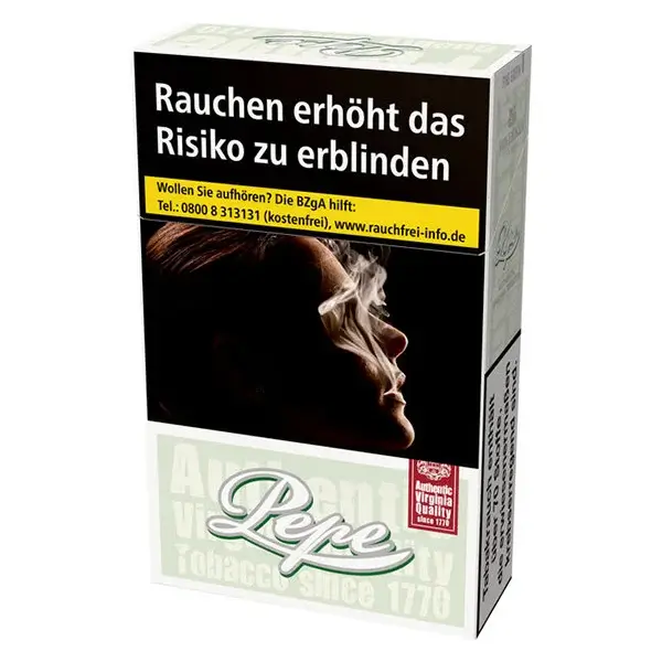 Pepe Zigaretten Fine Green Original Pack Pepe Zigaretten Fine Green Original Pack