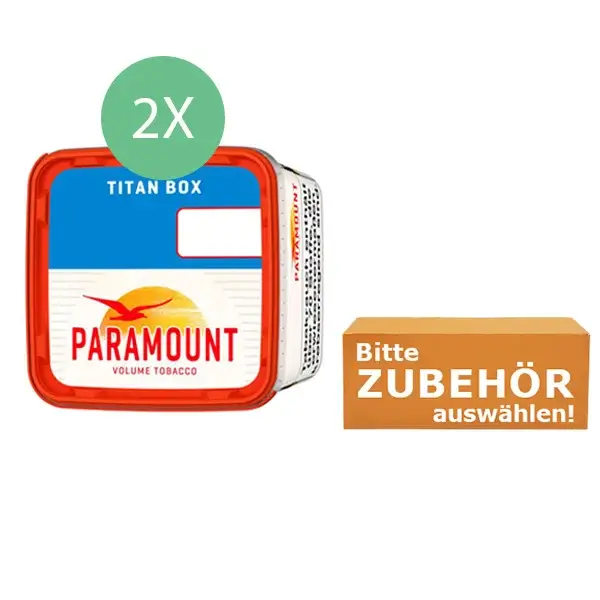 Paramount Volumentabak Red 2 x Titan Box mit wählbarem Zubehör 