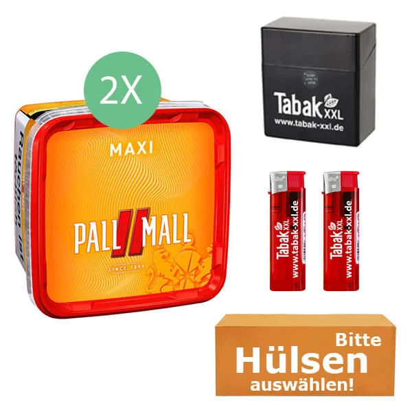 Pall Mall Tabak 2 x Maxi Box mit wählbaren Hülsen Pall Mall Tabak 2 x Maxi Box mit wählbaren Hülsen