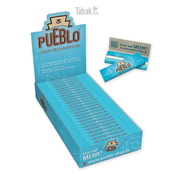 Pueblo Blättchen Organic Hemp Rolling Paper 50 Blatt Box