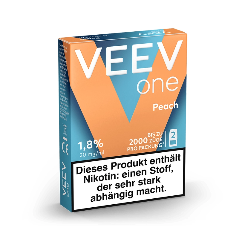 veev one pods peach verpackung seitlich