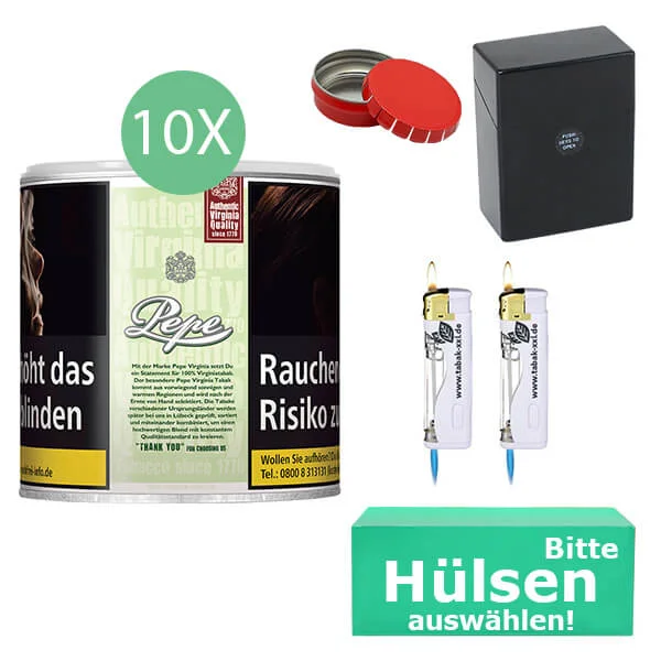 6_pepe_bright_wahlbaren_hulsen_sturmfeuerzeugen_dose 10 Pepe Bright Hülsen und Etui