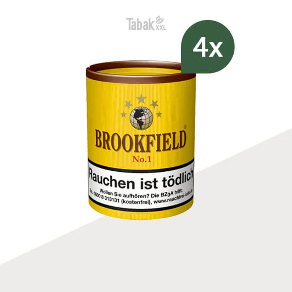 4x Brookfield Pfeifentabak No.1 Dose 