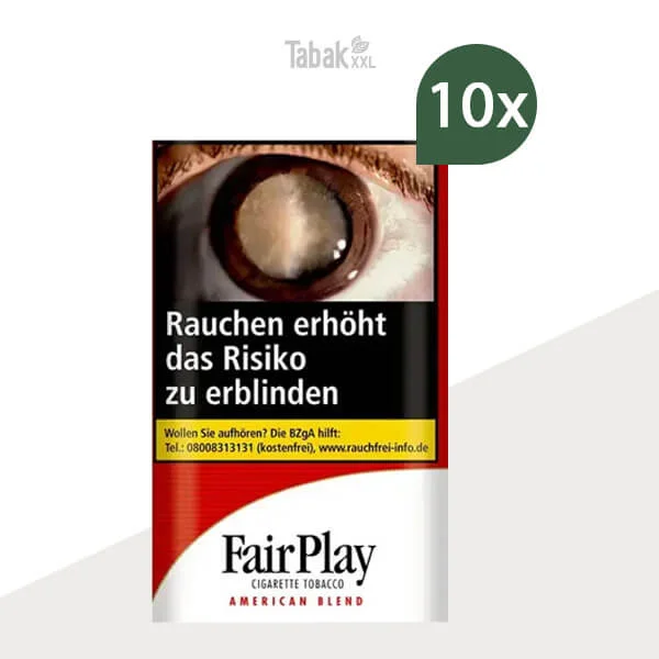 10x FairPlay Drehtabak American Blend Red Pouch 