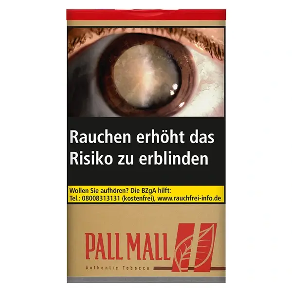 Pall Mall Authentic Red Feinschnitttabak ohne Zusätze 44g Dose