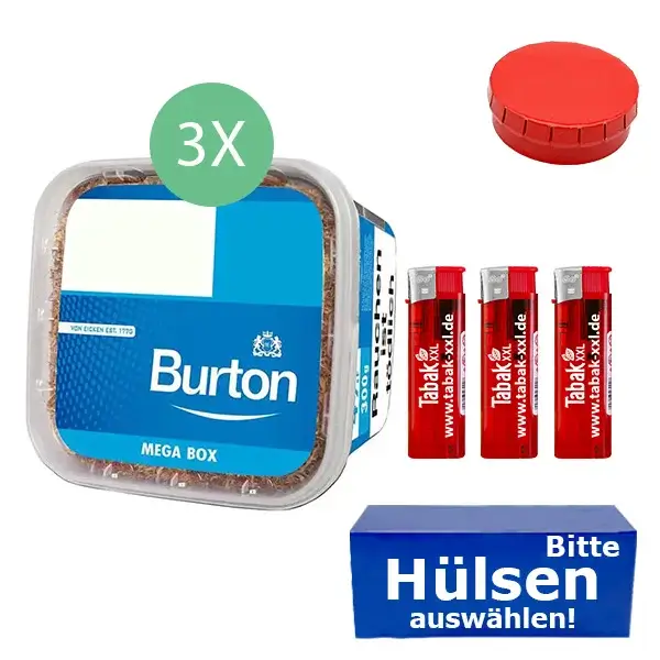 3 x Burton Mega Box Blue mit Filterhülsen