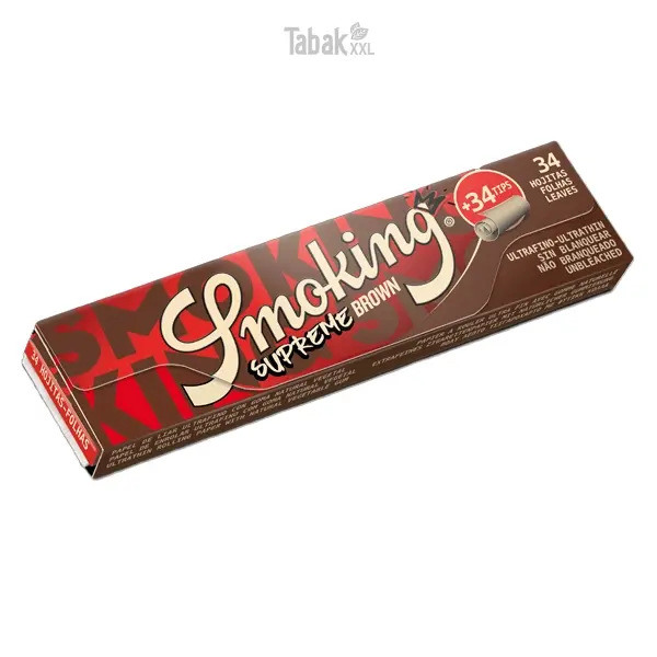 smoking-blaettchen-supreme-brown-king-size-34-blatt-tips
